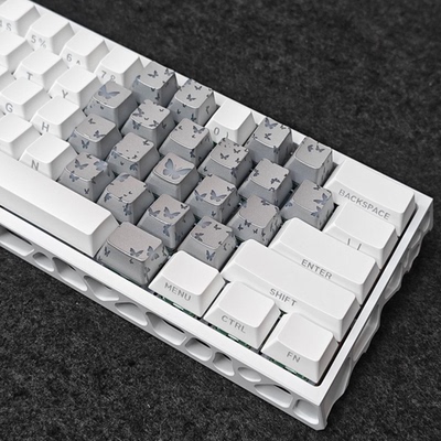 wooting60v2满改键盘客制化定制磁轴打瓦蝴蝶爱心改装果冻白顶配