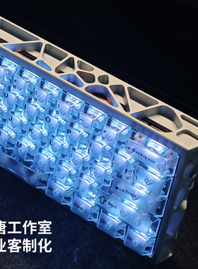 wooting60heV2满改现货全新磁轴键盘改装客制化holy60透明键帽