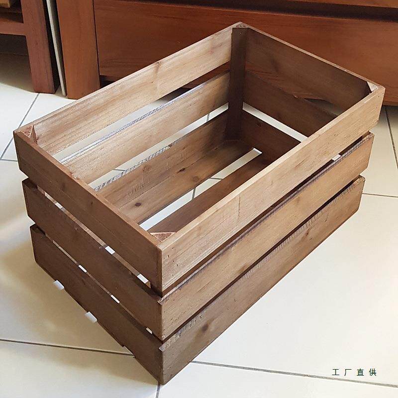定制木箱实木收纳箱储物箱整理箱大号复古摄影道具箱玩具花架木