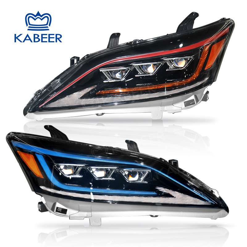 新款汽车es240三眼改装 汽车车灯改装小轿车前大灯照明灯