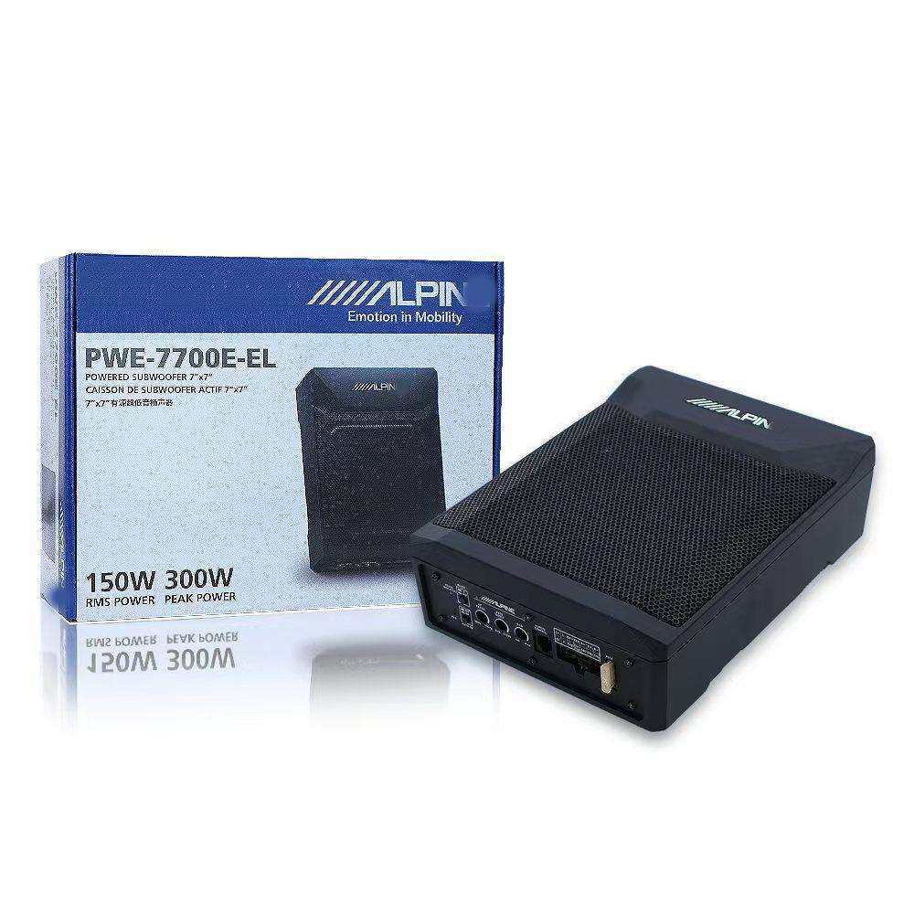 出口汽车低音炮超薄炮阿尔派PWE-7700E-EL有源车载炮7*7寸