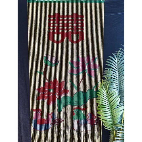 A10L新款纯手工门帘玄关隔断珠帘挂帘复古屏风卫生间挡卧室帘成品