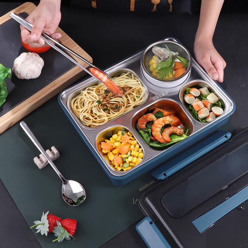 316不锈钢保温饭盒上班族中小学生专用儿童餐盘打饭分格便当餐盒