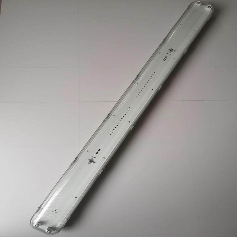 LED三防灯T8防水防尘单双管全套长条支架灯管带罩日光灯架荧光灯