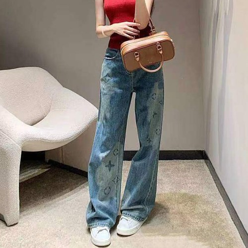 2025年新款女高腰显瘦牛仔裤