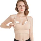 跨境运动型美背孕妇文胸哺乳胸罩前开扣吸奶内衣