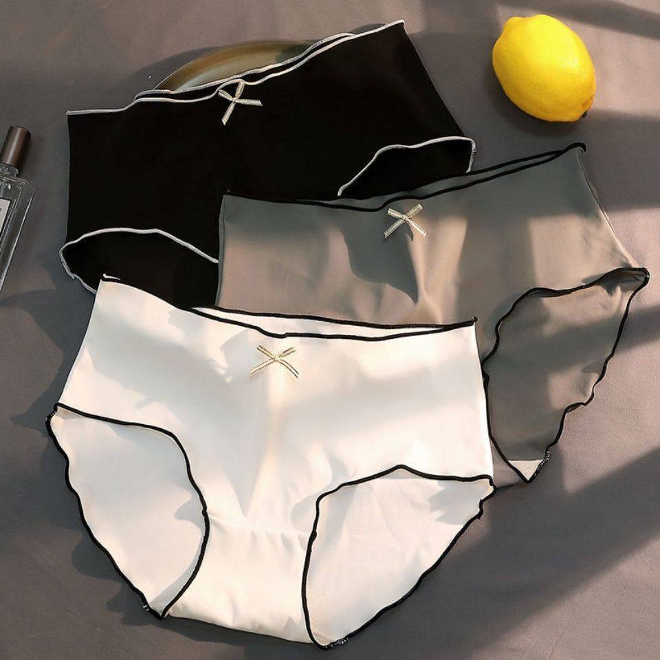 女式内裤女士性感日系裆布棉透气中腰塑身少女三角内裤女夏季无痕
