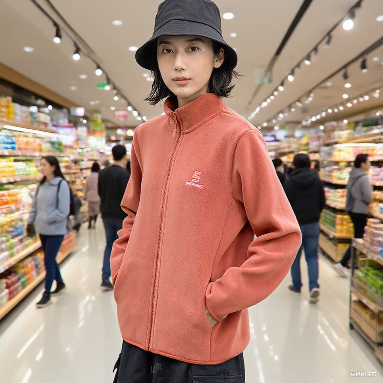 sxj情侣外套奥粒绒男女高档加绒保暖潮流春秋款上衣高弹力开衫