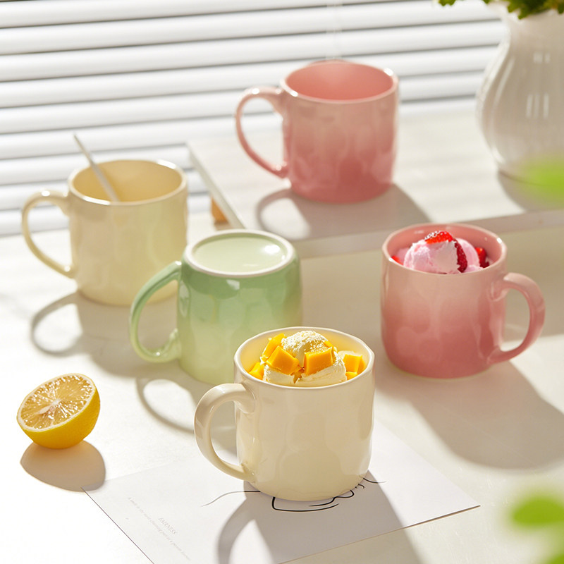 jiwoo陶瓷渐变马克杯情侣咖啡杯