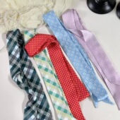 春夏新款 复古仿真丝长条断面丝巾百搭气质系脖子温柔扎发发带飘带