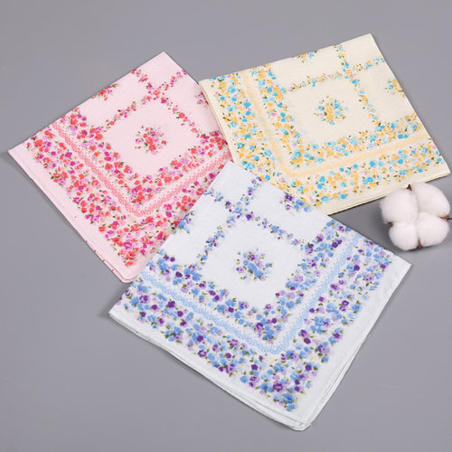 女士老式怀旧经典薄款擦汗纯棉手绢布吸汗复古随身古风手帕小方巾