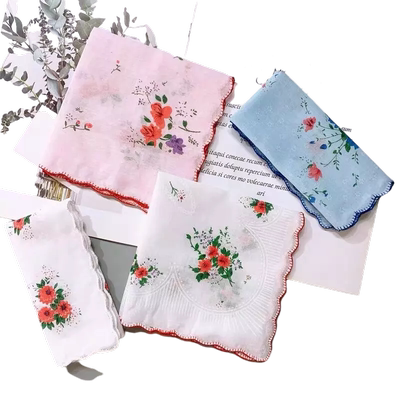 往季女士纯棉手帕方巾老式古风