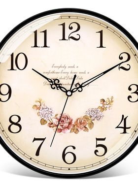 静音挂钟客厅办公现代创意钟表圆形时钟简约卡通挂表时尚石英钟表