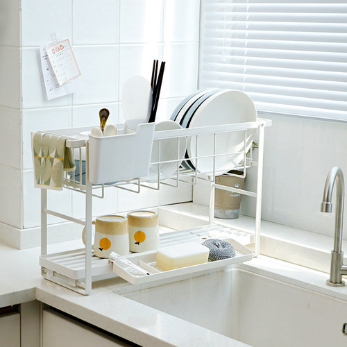 厨房碟盘收纳置物台式双层碗架