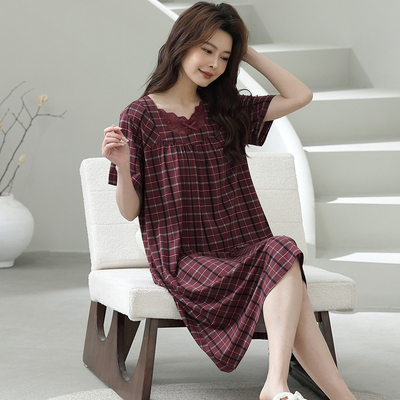 莫代尔短袖睡裙女夏季2025年新款