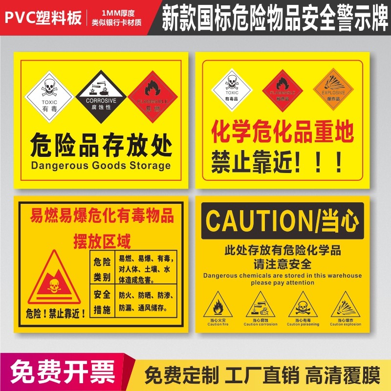 危险品标志警示牌乙炔存放处请勿靠近警告牌小心中毒严禁烟火注意安全