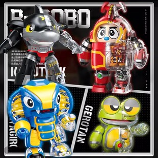 费米积木铁甲小宝正品积木手办蜘蛛侦探机甲摆件玩具男孩生日礼物