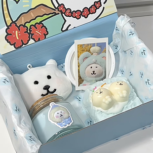 可爱熊香薰蜡烛礼盒生日礼物送男生女生闺蜜朋友节日礼品生日礼盒