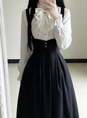 春夏新款白色Lolita内搭中世纪宫廷风衬衫cla系打底百搭法式上衣