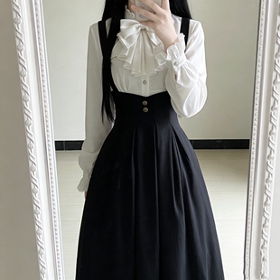 春夏新款白色Lolita内搭中世纪宫廷风衬衫cla系打底百搭法式上衣