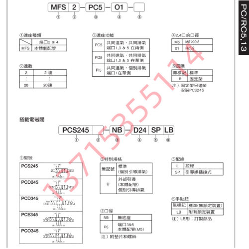 黑田汇流板MFS2/3/4/5/6/7/8/9/10/12/15/20-PC5/PD5/PI5-01/M5-B