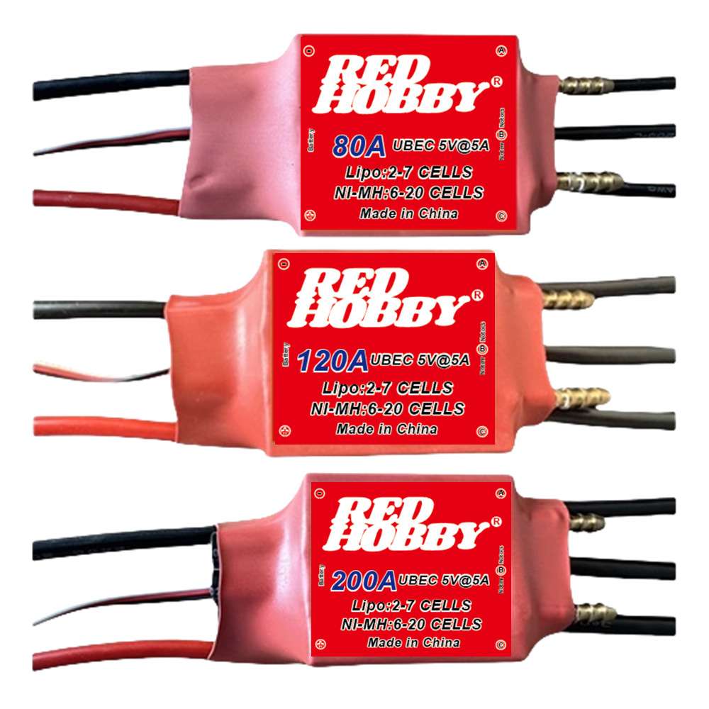 RedHobby水冷双向无刷电调 80A/120A/200A电调 适合 船模 推进器