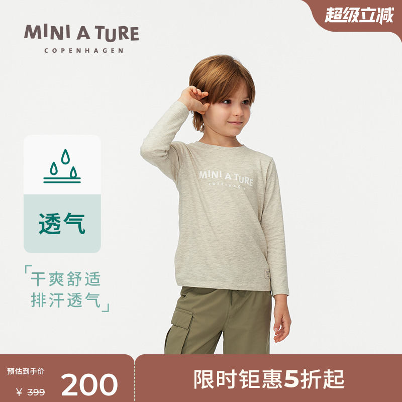 MINIATURE圆领印花轻薄长袖