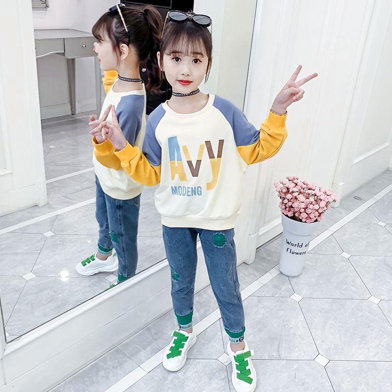 女童韩版卫衣2025春秋新款春装休闲打底衫中大童可爱女孩长袖上衣