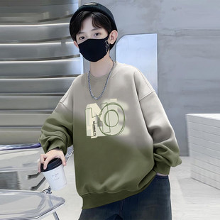 2025新款童装男童长袖t恤春秋装儿童中大童男孩百搭上衣春季潮t