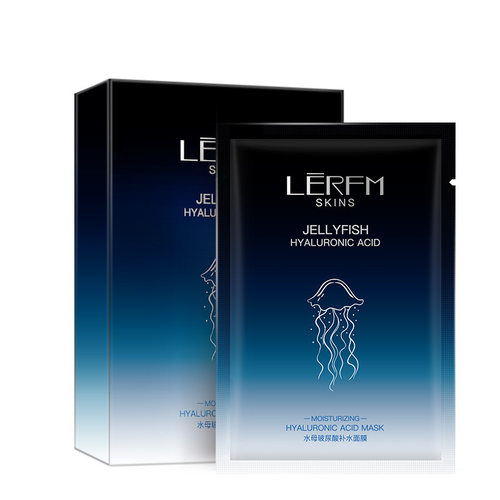LERFM蓝尼芳可水母玻尿酸补水面膜女士装保湿滋润面部补水护肤品