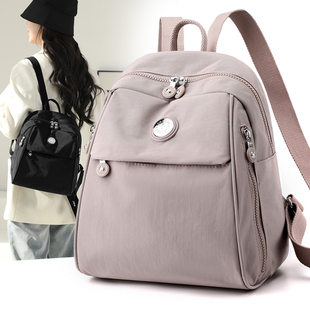 双肩包女2025新款小背包牛津布书包帆布女士大容量百搭时尚休闲包