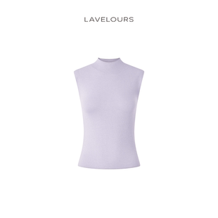 LAVELOURS 极简舒适超细羊绒真丝毛织圆领无袖内搭背心