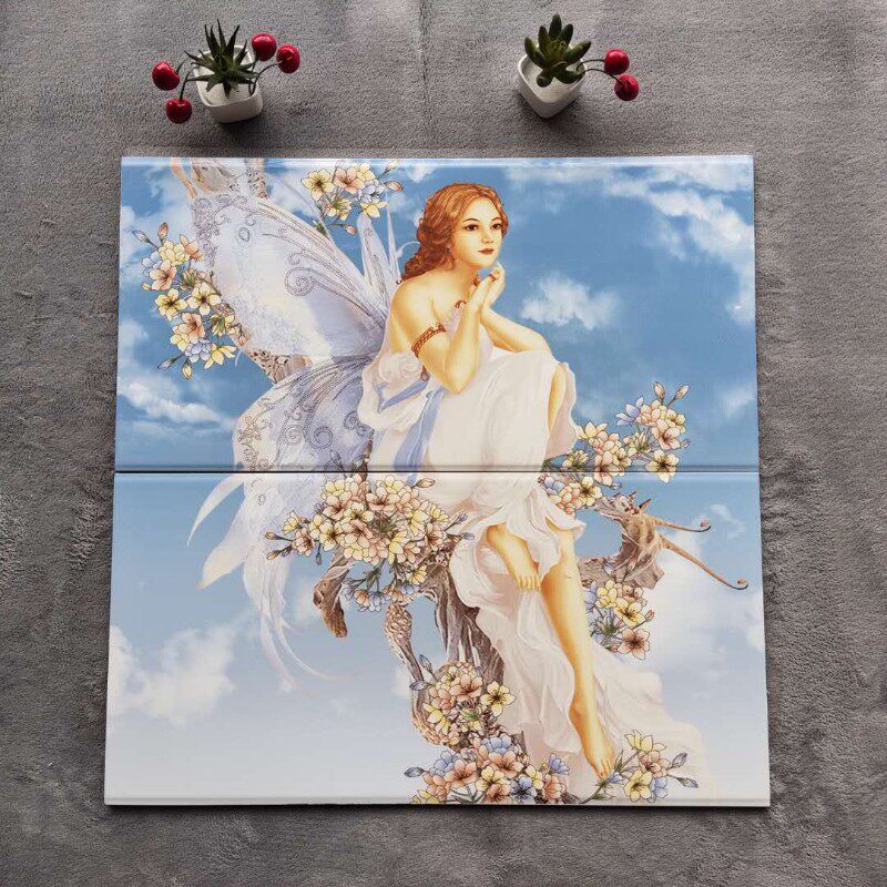 墙裙砖装饰花片300x600 欧式厨房卫生间定做个性艺术墙砖花砖图案