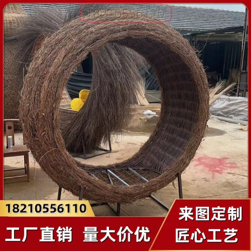 鸟巢座椅休闲文旅拍照吊椅婚庆创意花园落地鸟窝水滴道具大型庭院