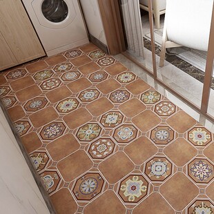 地中海自粘地砖贴纸厨房防水地贴阳台防滑耐磨地板贴仿古瓷砖墙贴