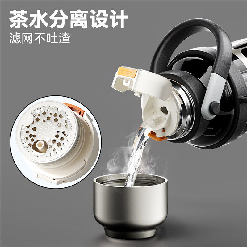 moc不锈钢保温杯大号大容量水杯男女生2025新款吸管杯子陶瓷水壶