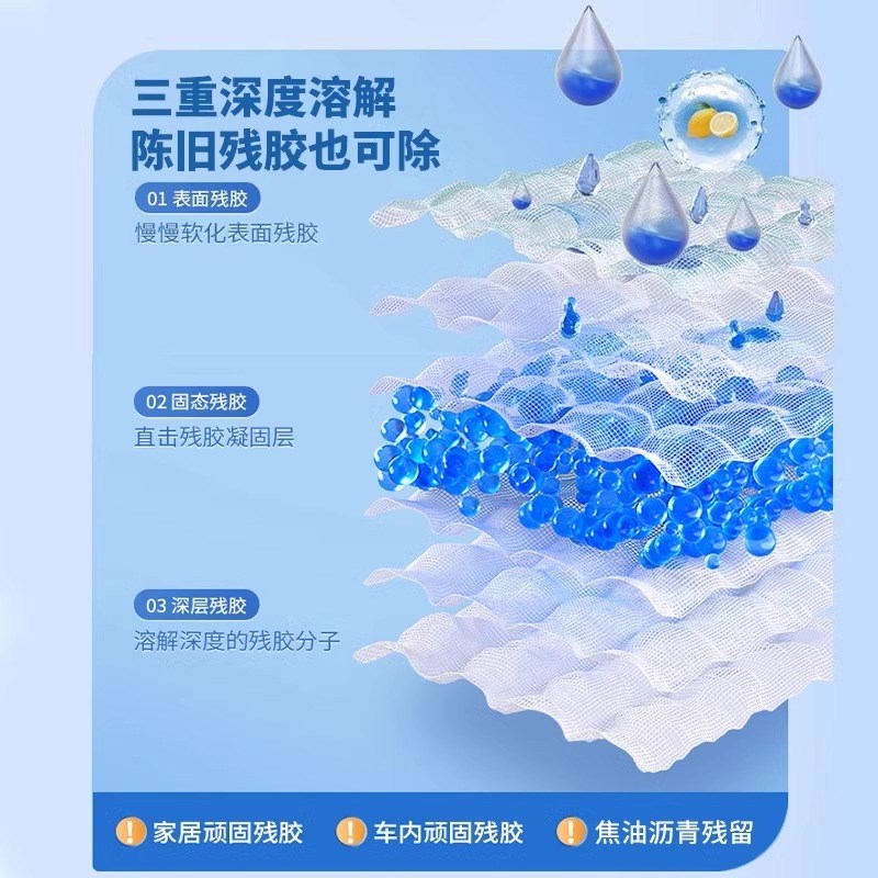 汽车门槛条除胶剂汽车内饰塑料仪表台残胶印痕去除中控台专用去胶