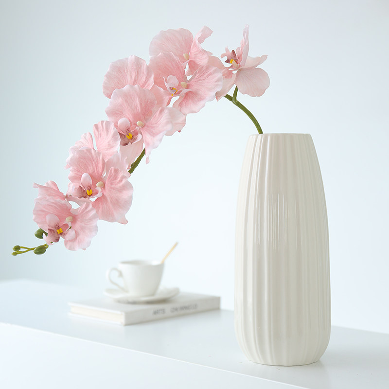 高品质蝴蝶兰仿真花假花单枝摆件客厅插花瓶装饰现代摆设蛋糕装饰
