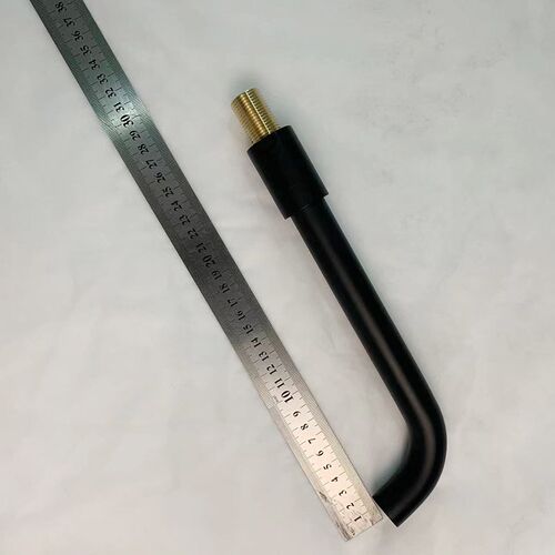 25CM面盆龙头加长圆形出水嘴黑色入墙式暗装面盆通用4分龙头配件