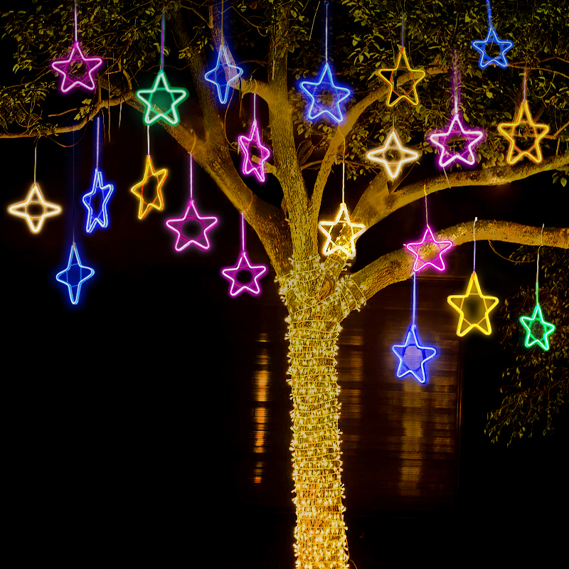 防水五角星灯树木亮化树灯景观灯