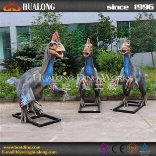 自贡恐龙工厂制作仿真恐龙仿真贴毛纤手龙商场景区装 饰品摆设.