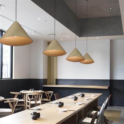 简约北欧餐厅小吊灯单头长线原木卧室床头灯极简餐桌吧台灯具