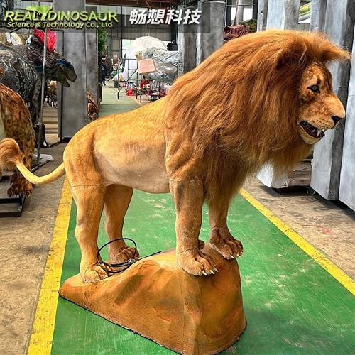 大型仿真狮子模型电动狮子机械雕塑博物馆动物园科技馆动物展制作