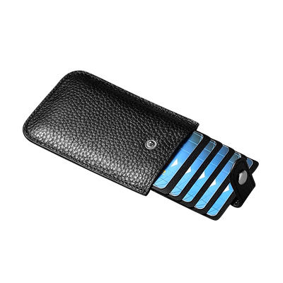 头层牛皮轻薄抽拉款式卡夹