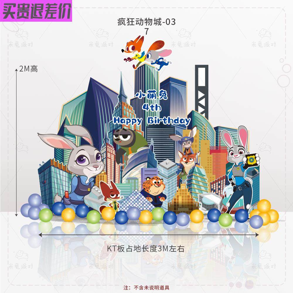 疯狂动物城生日布置装饰兔子警官男女孩十周岁派对氛围背景墙kt板,节庆用品/礼品,装扮布置套餐,淘宝优惠券,粉丝福利购,淘宝优惠卷