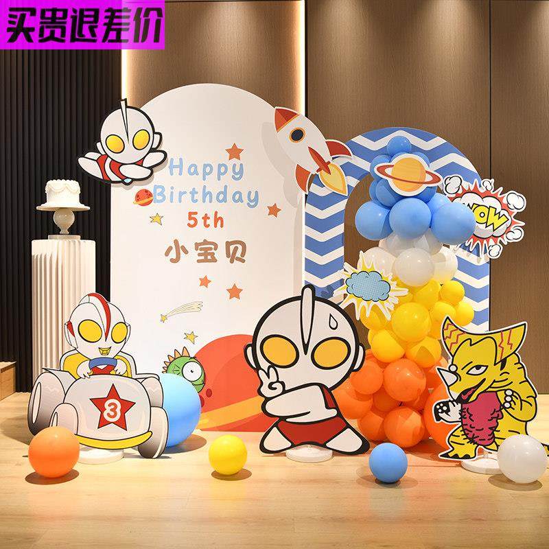 奥特曼生日主题派对气球布置装饰场景男孩5周岁儿童背景墙kt板,节庆用品/礼品,装扮布置套餐,淘宝优惠券,粉丝福利购,淘宝优惠卷