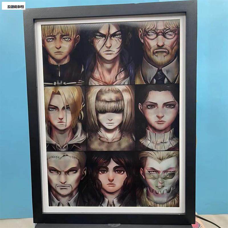 九巨人渐层3海报进击的巨人动漫装饰立体画铠之巨人超大巨人