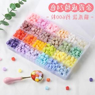 新款猫爪漆粒无套烟印章透色珠光便宜超多蜡蜡烛火星火火气火机火鸡章头可爱腊粒装全套十二星座儿童女孩火印