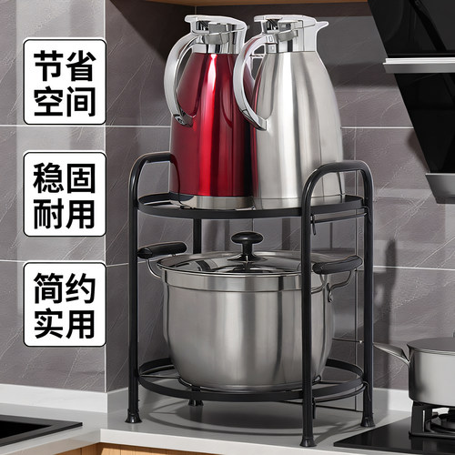 厨房落地置物架多层收纳架家用转角多功能放锅具架子新款锅架托架