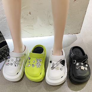 时慢配件鞋扣洞洞鞋配饰适配鞋面diy卡扣套装饰品别针水钻套装